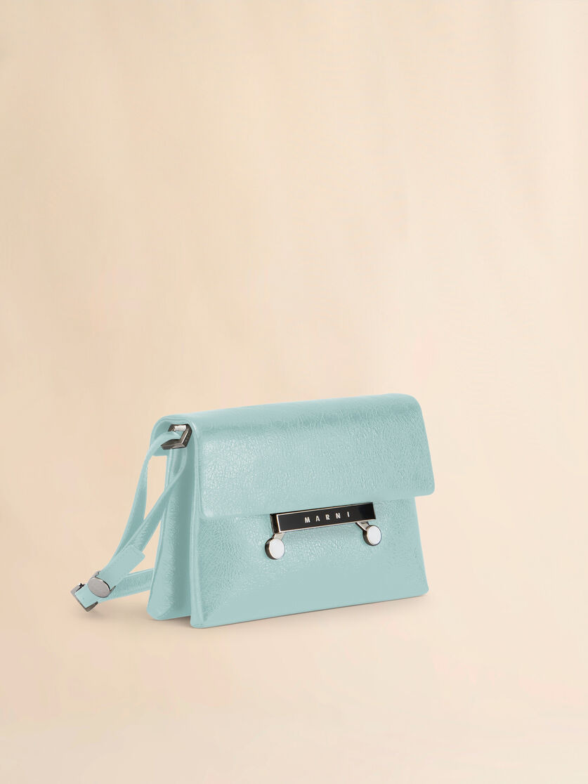 GREEN CRAQUELÉ PATENT LEATHER SMALL ENVELOPE BAG - 5