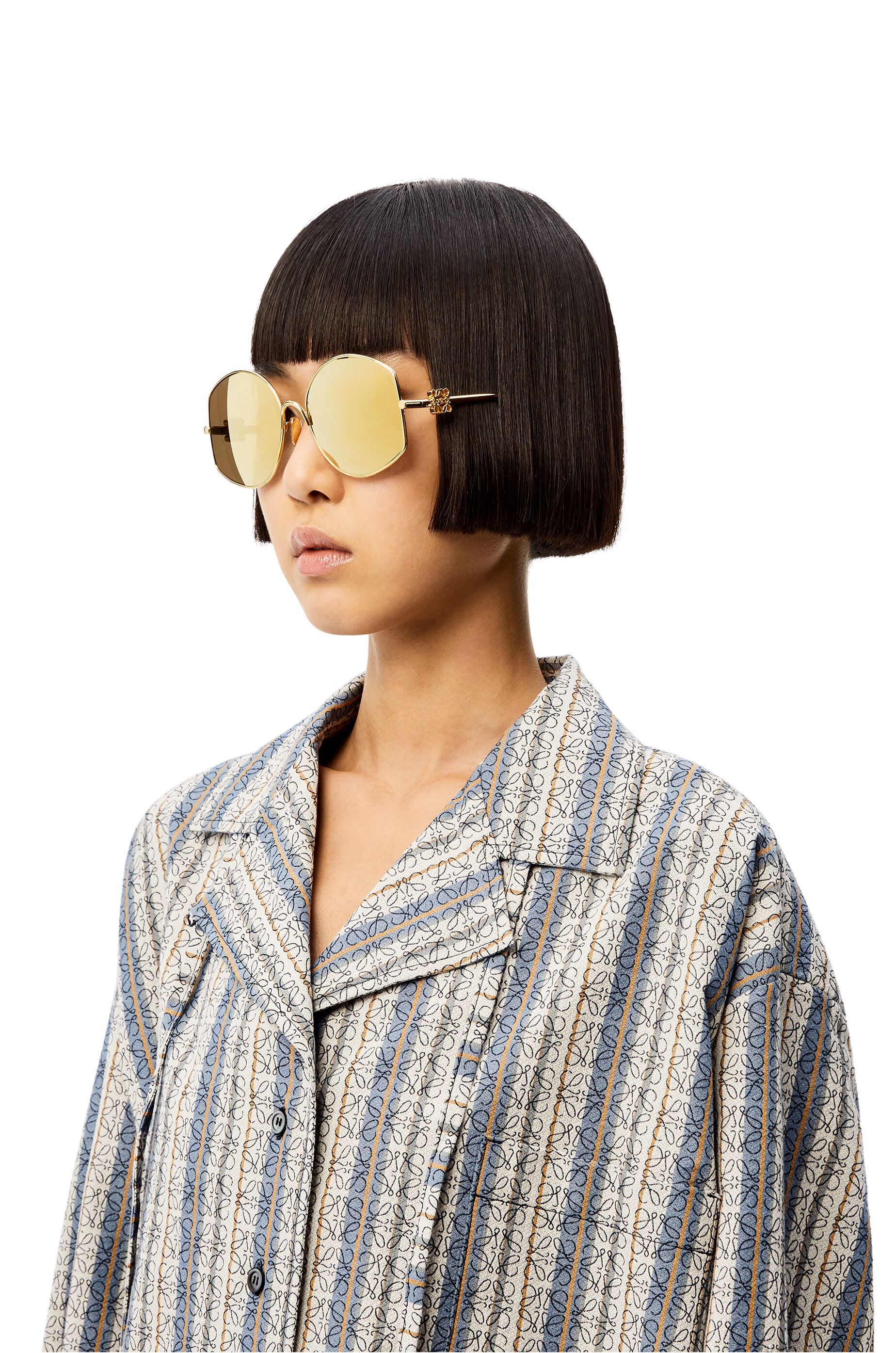 Oversize sunglasses in metal - 2