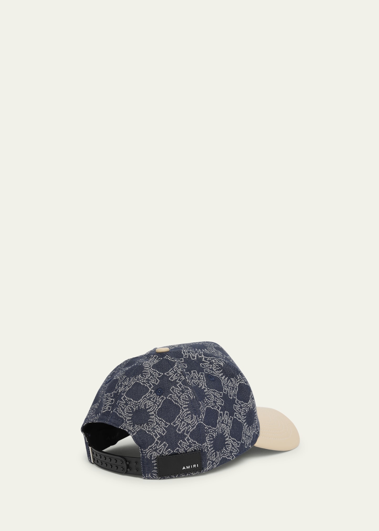 Men's Denim MA Quad Baseball Cap with Leather Bill - 2