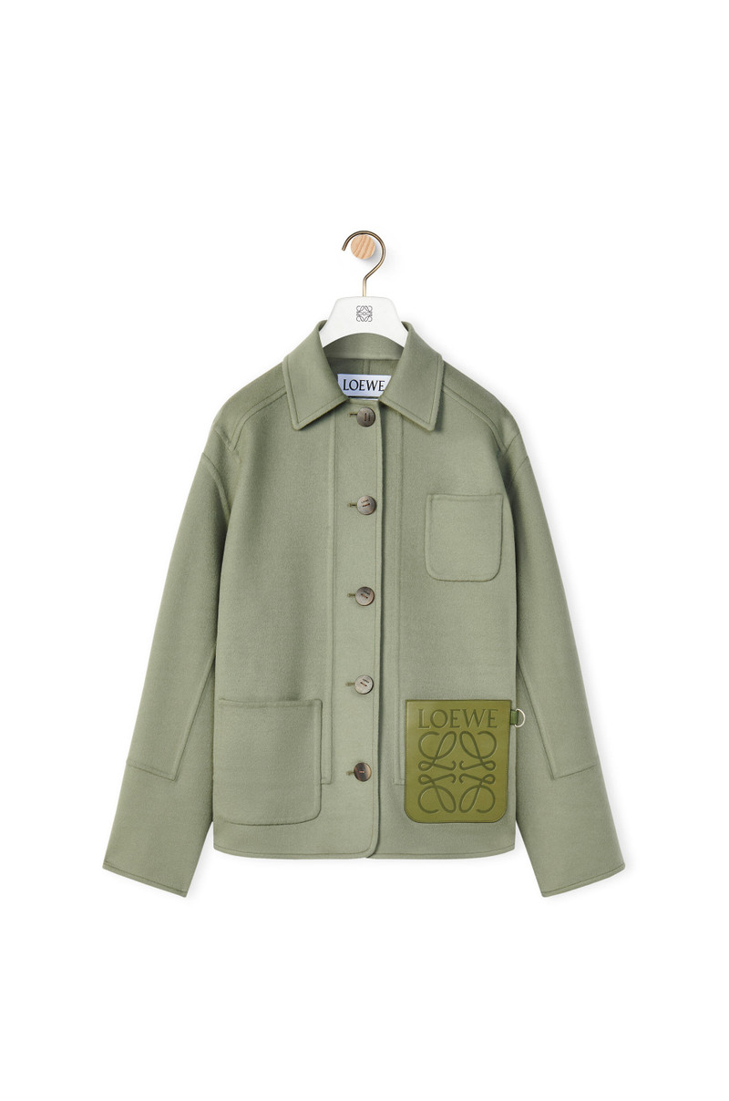 Workwear jacket in wool and cashmere - 1