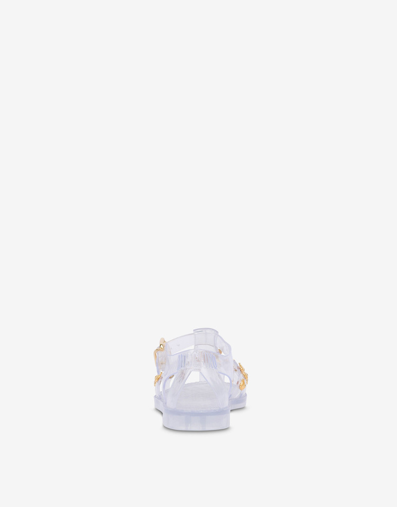 Moschino TEDDY STUDS TRANSPARENT JELLY SANDALS outlook