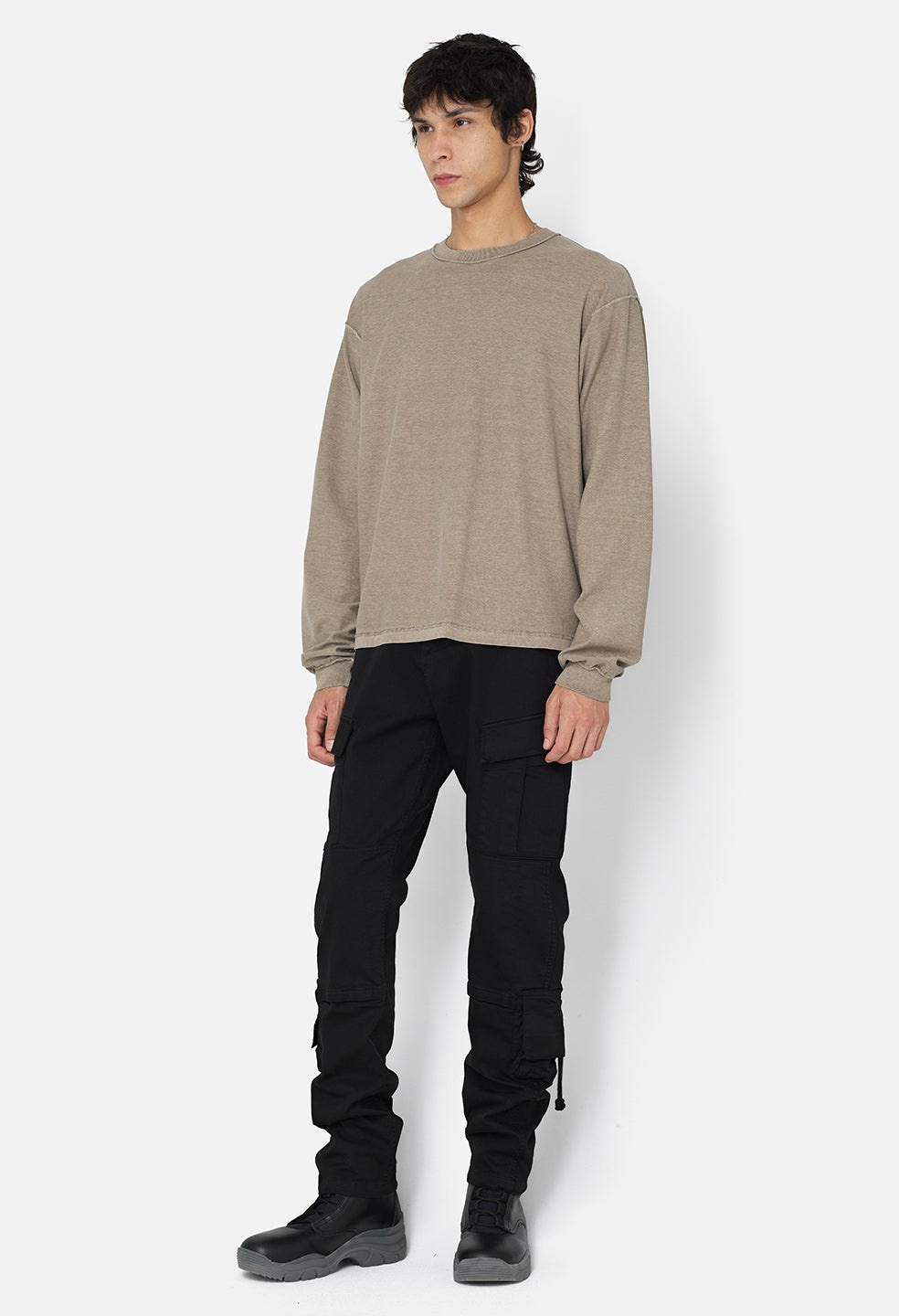 REVERSED CROPPED LS TEE - 4