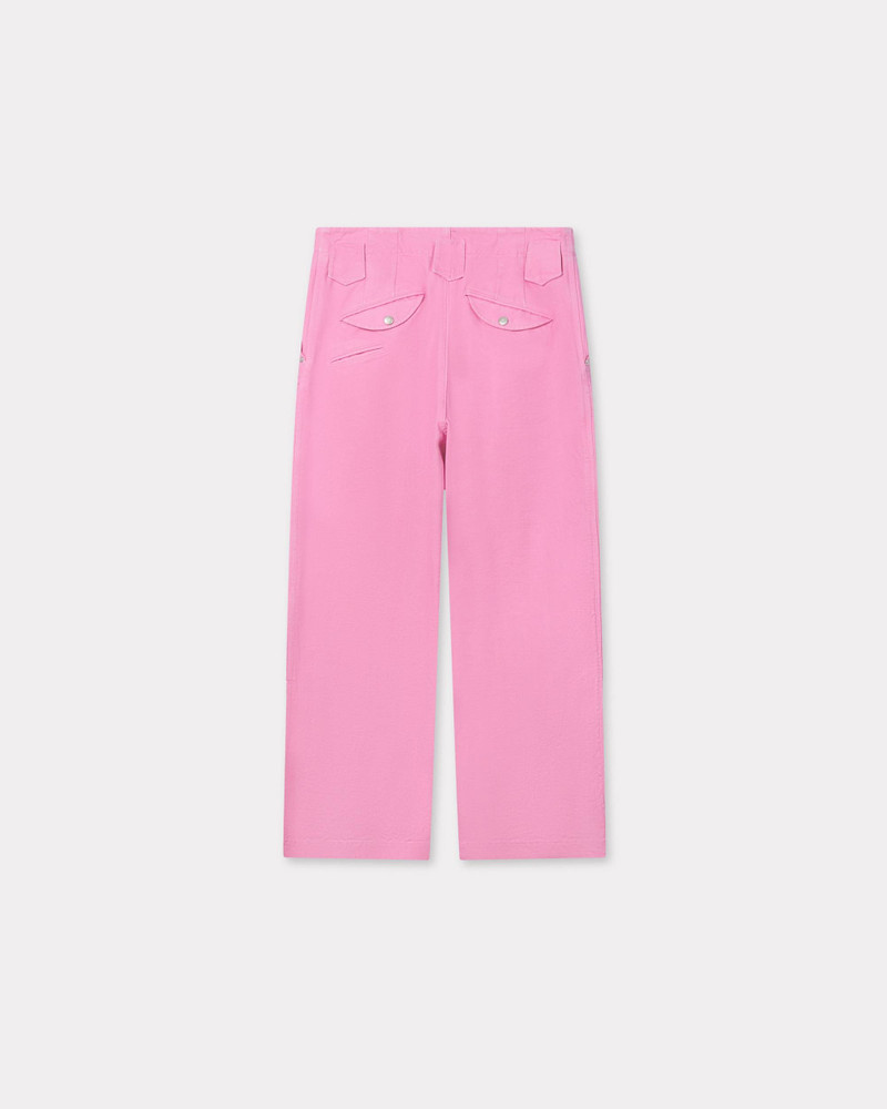 KENZO 'KENZO Weave' double knee pants in washed cotton outlook