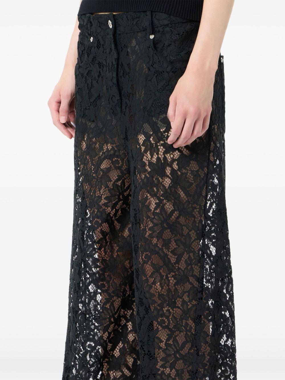 rébrodé-lace trousers - 5