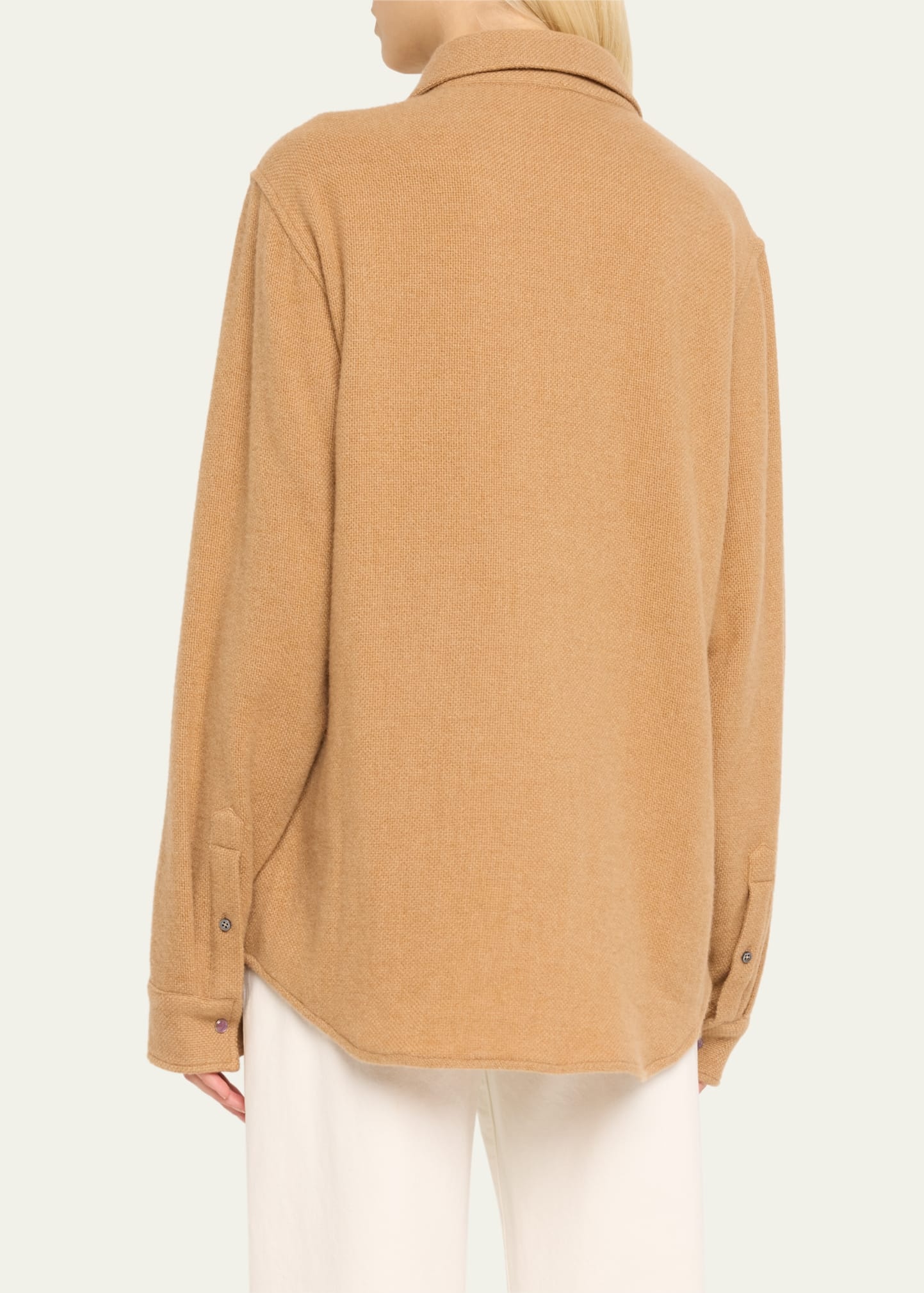 Cashmere Button-Front Shirt - 3