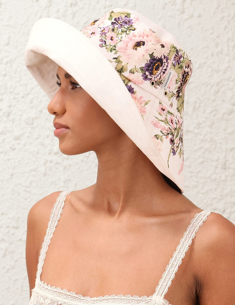 Zimmermann PRINTED LONG BRIM BUCKET HAT outlook