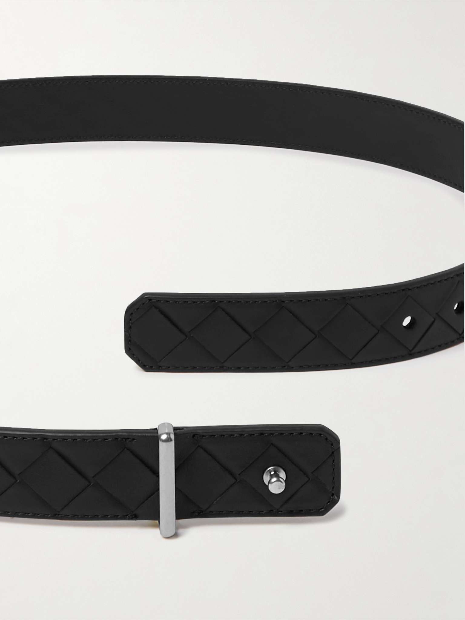 3cm Intrecciato Leather Belt - 2