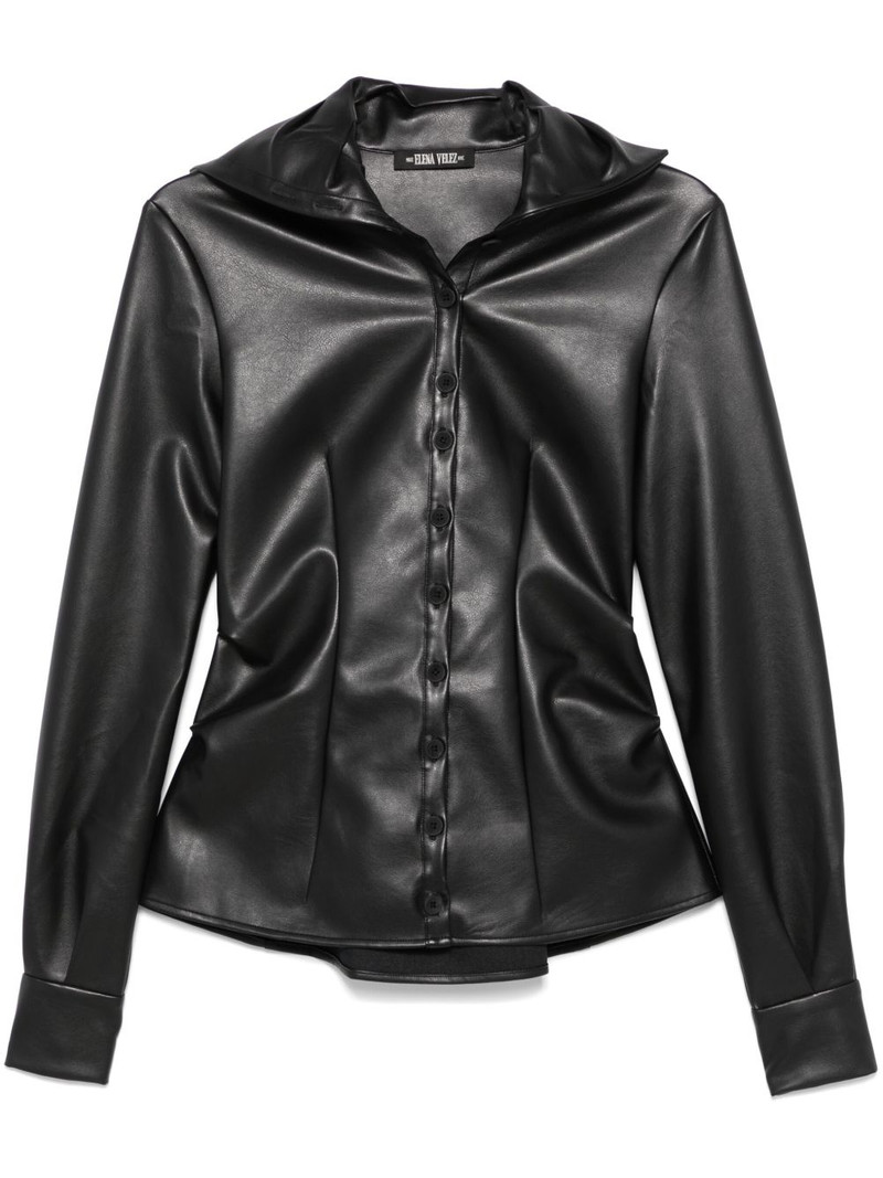 faux-leather shirt 1