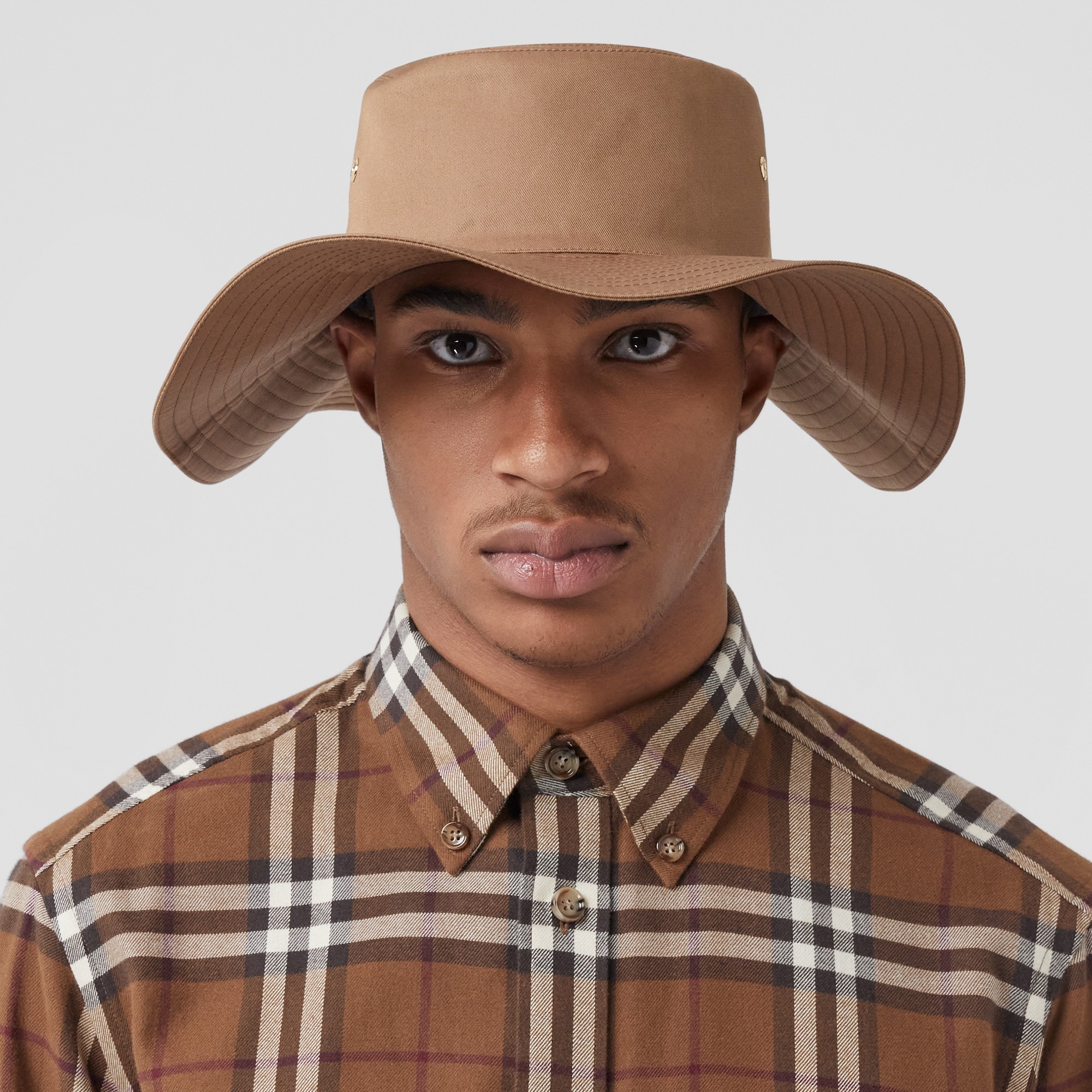 Detachable Strap Cotton Gabardine Hat - 3