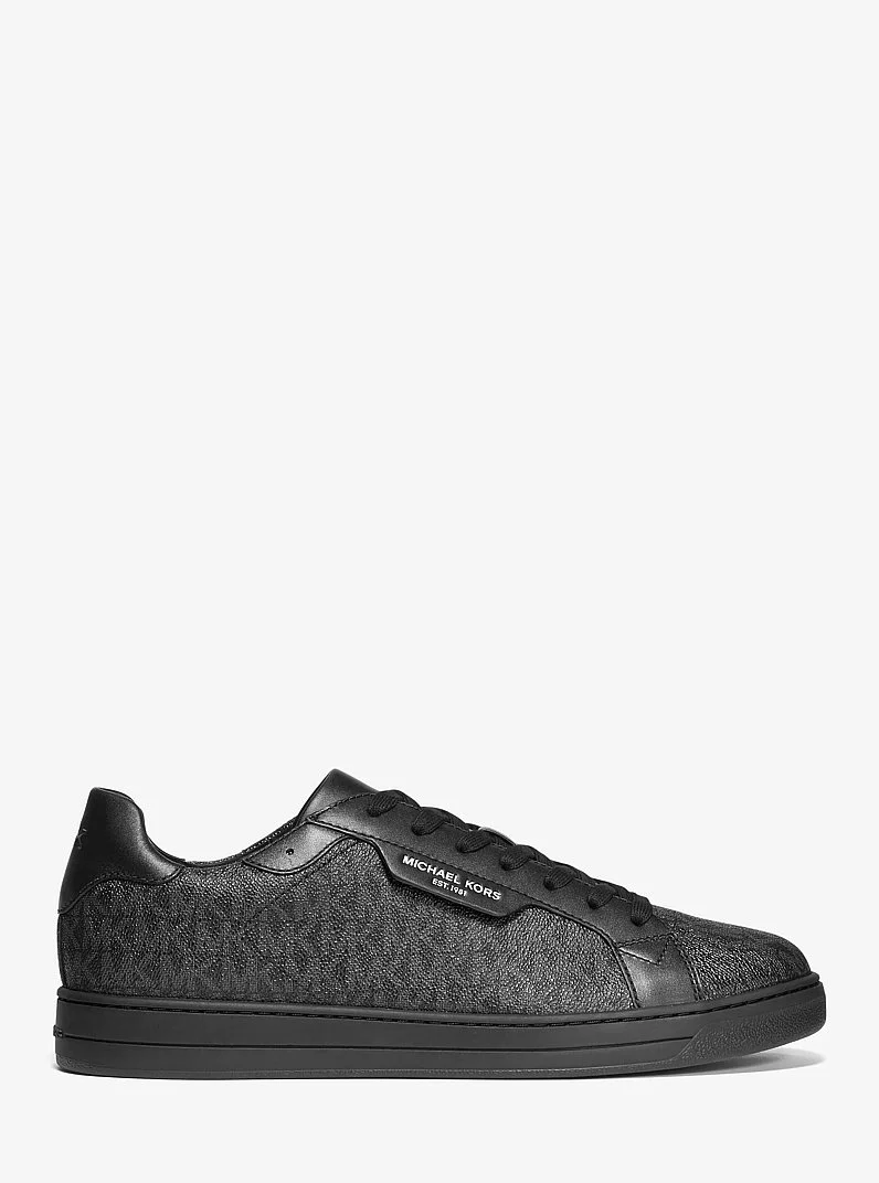 Keating Logo and Leather Sneaker - 1
