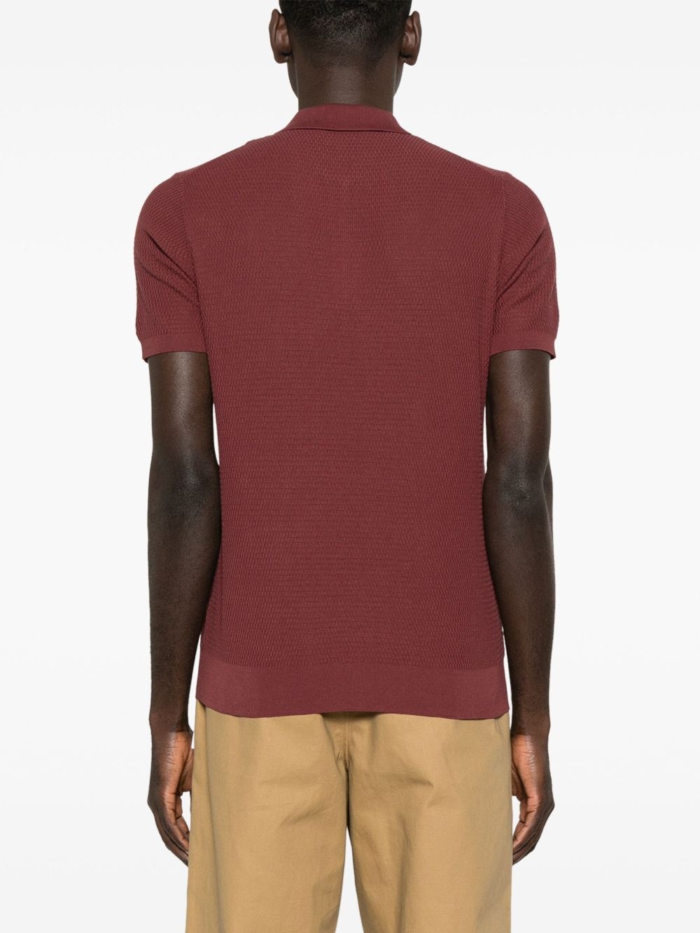 patterned-jacquard polo shirt - 4
