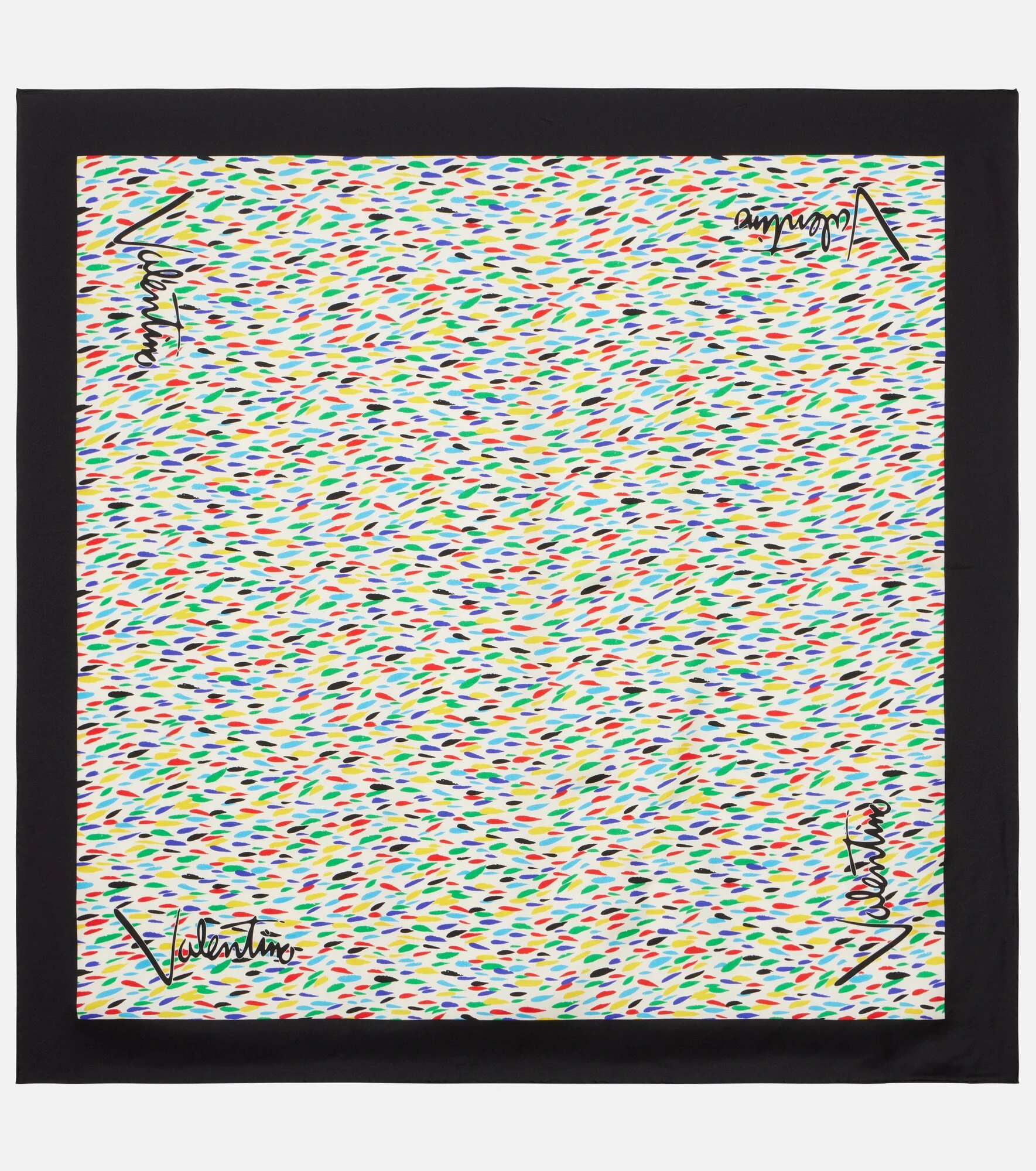 Printed silk twill scarf - 1