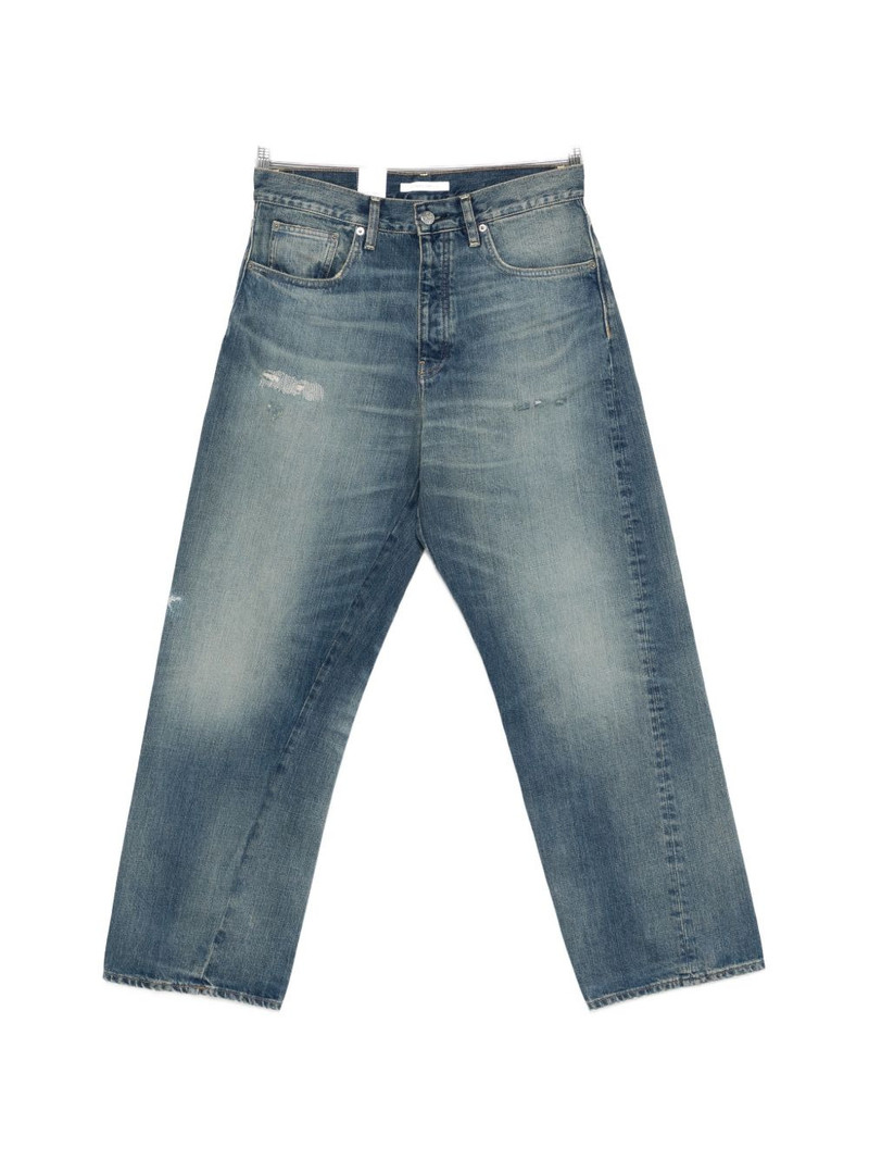 twisted distressed jeans 1