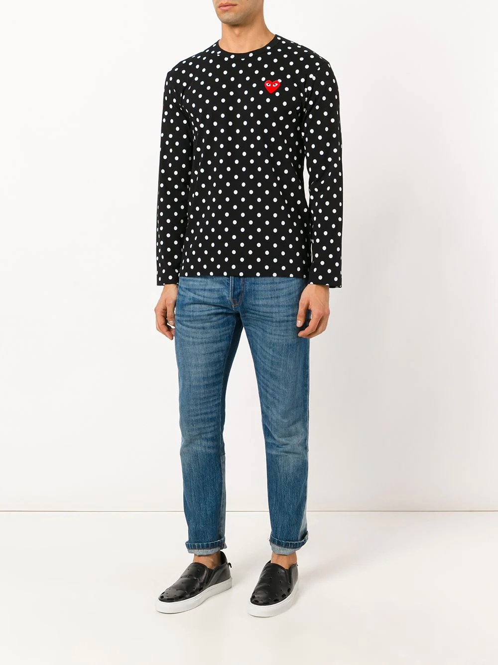 polka dot print T-shirt - 2