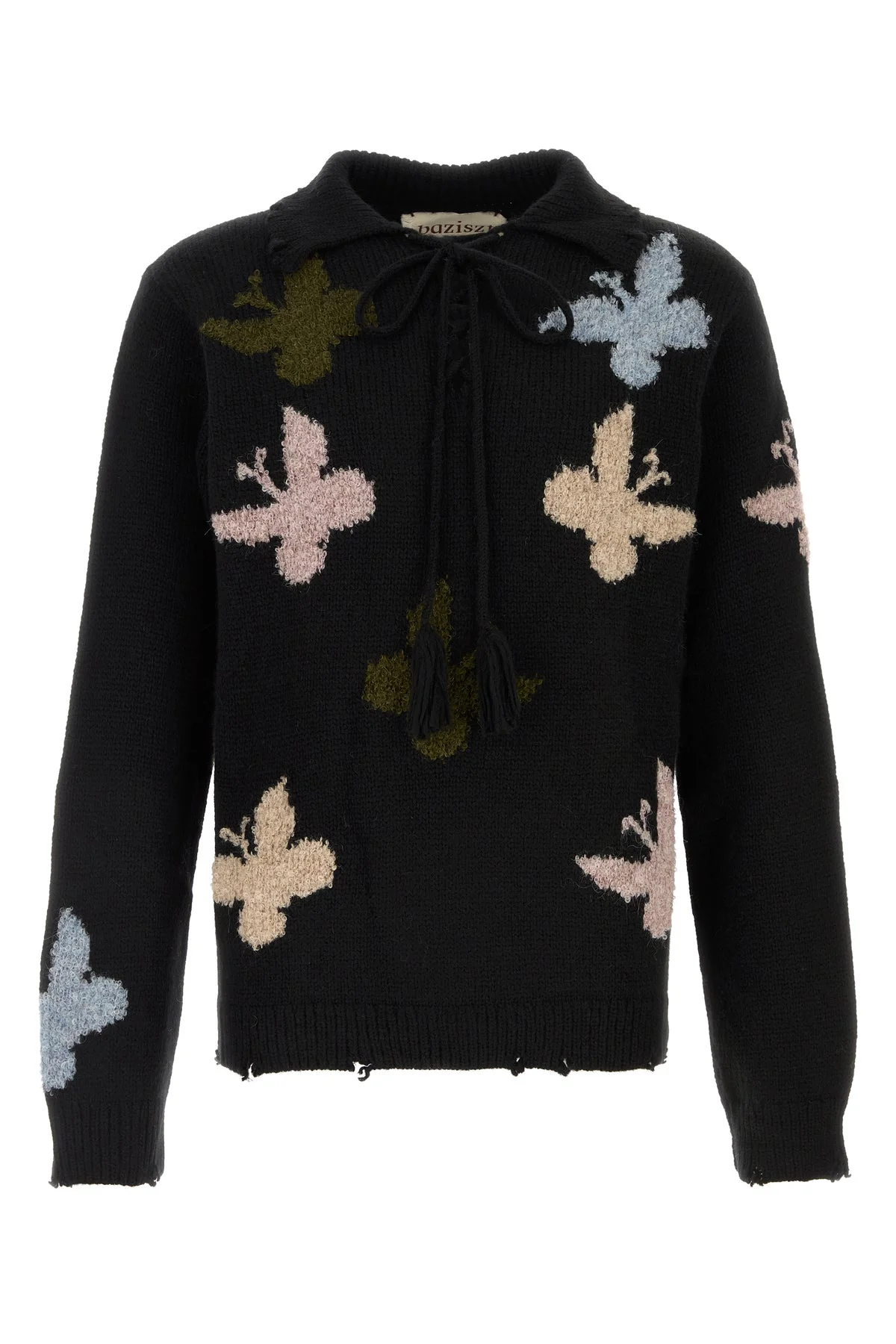 Black alpaca blend Bowrain sweater - 1