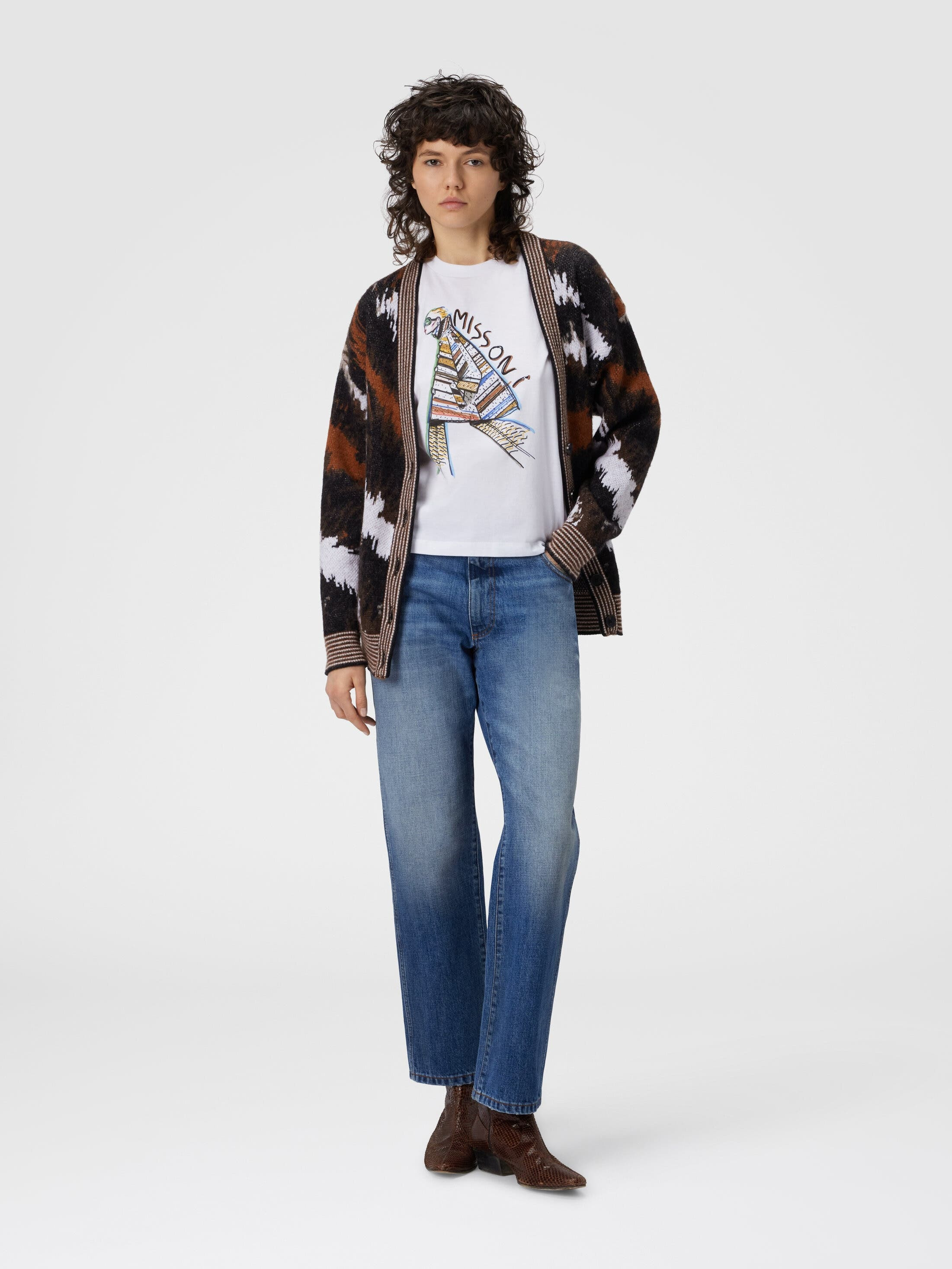 Missoni Short Sleeve T-shirt With Print And Logo in White at Nordstrom - 2