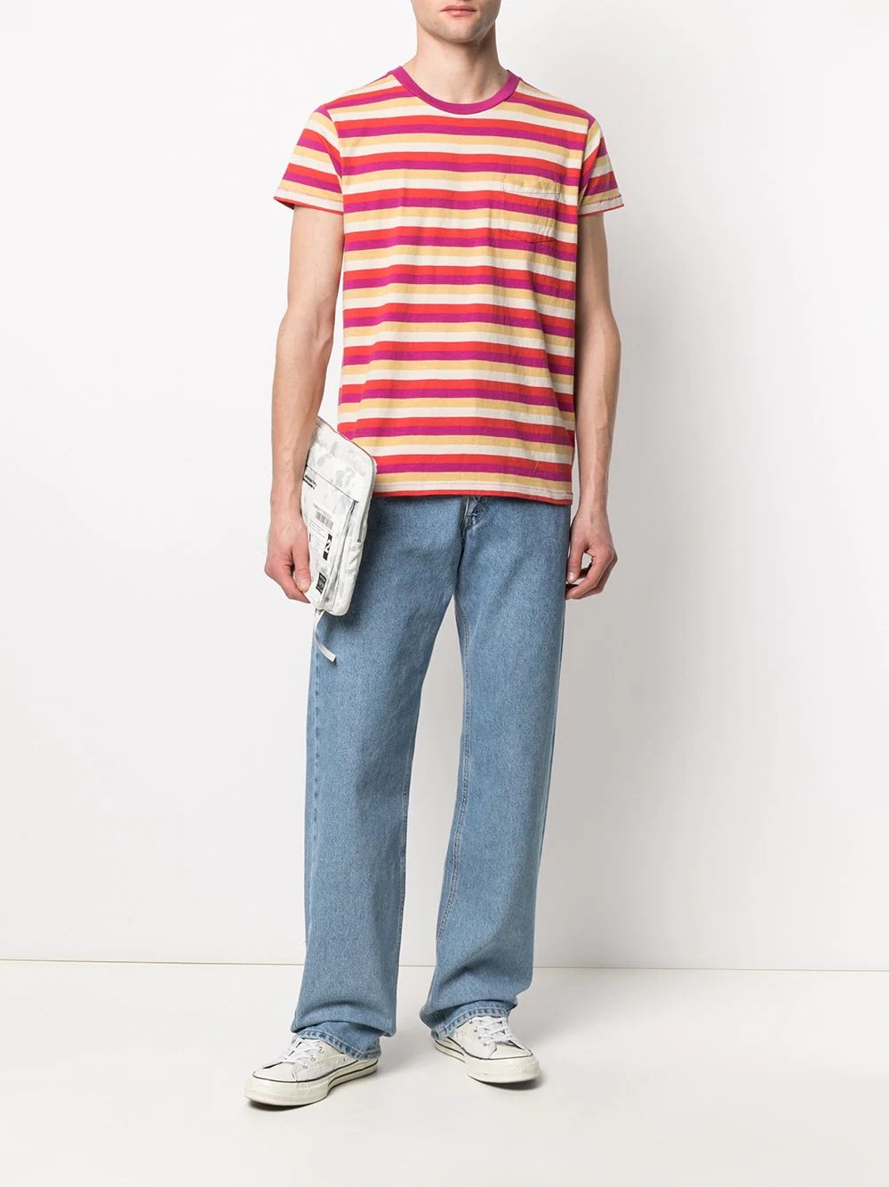 stripe-print T-shirt - 2