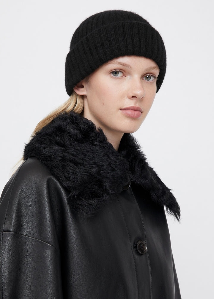 Chunky brim beanie black - 3