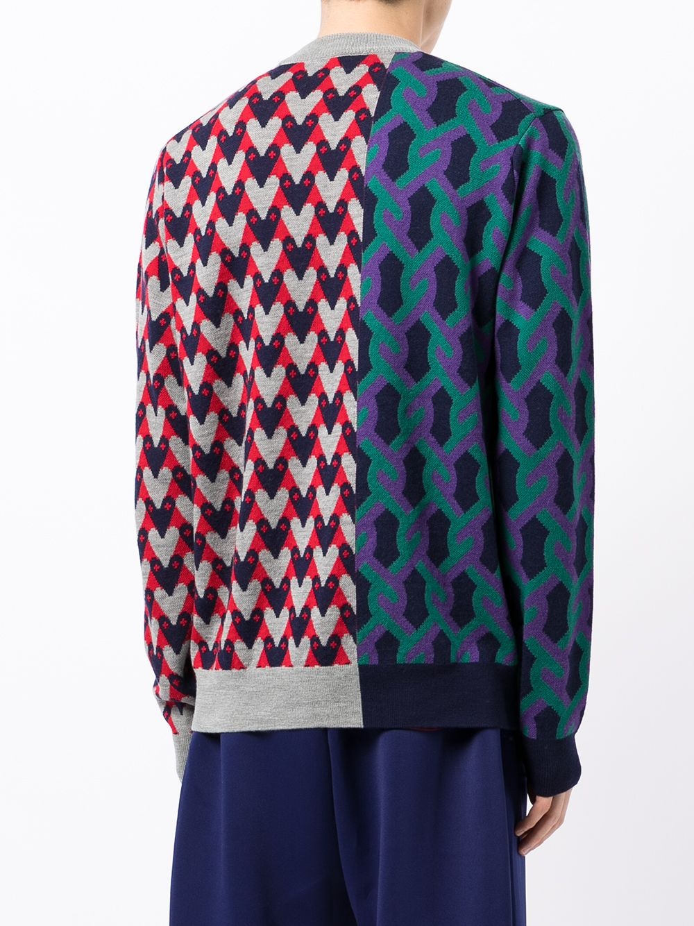 geometric-print wool jumper - 4