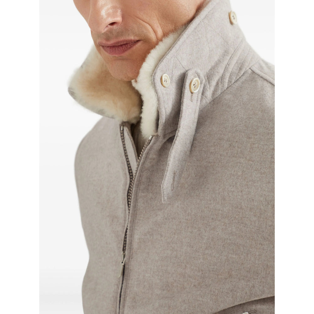 Brunello Cucinelli Grey Jackets - Bomber Jackets Men - 3