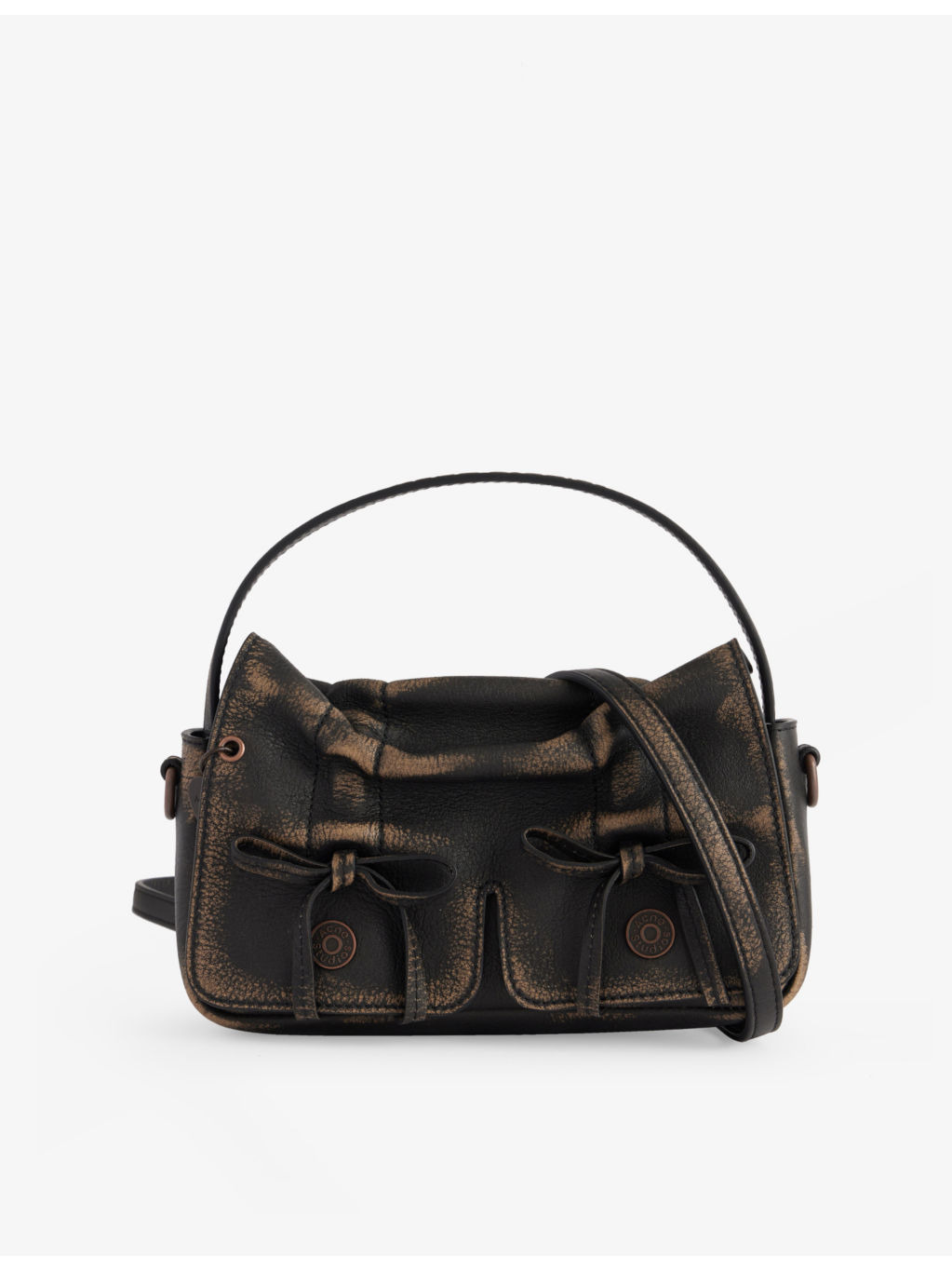 Multipocket micro leather cross-body bag - 1