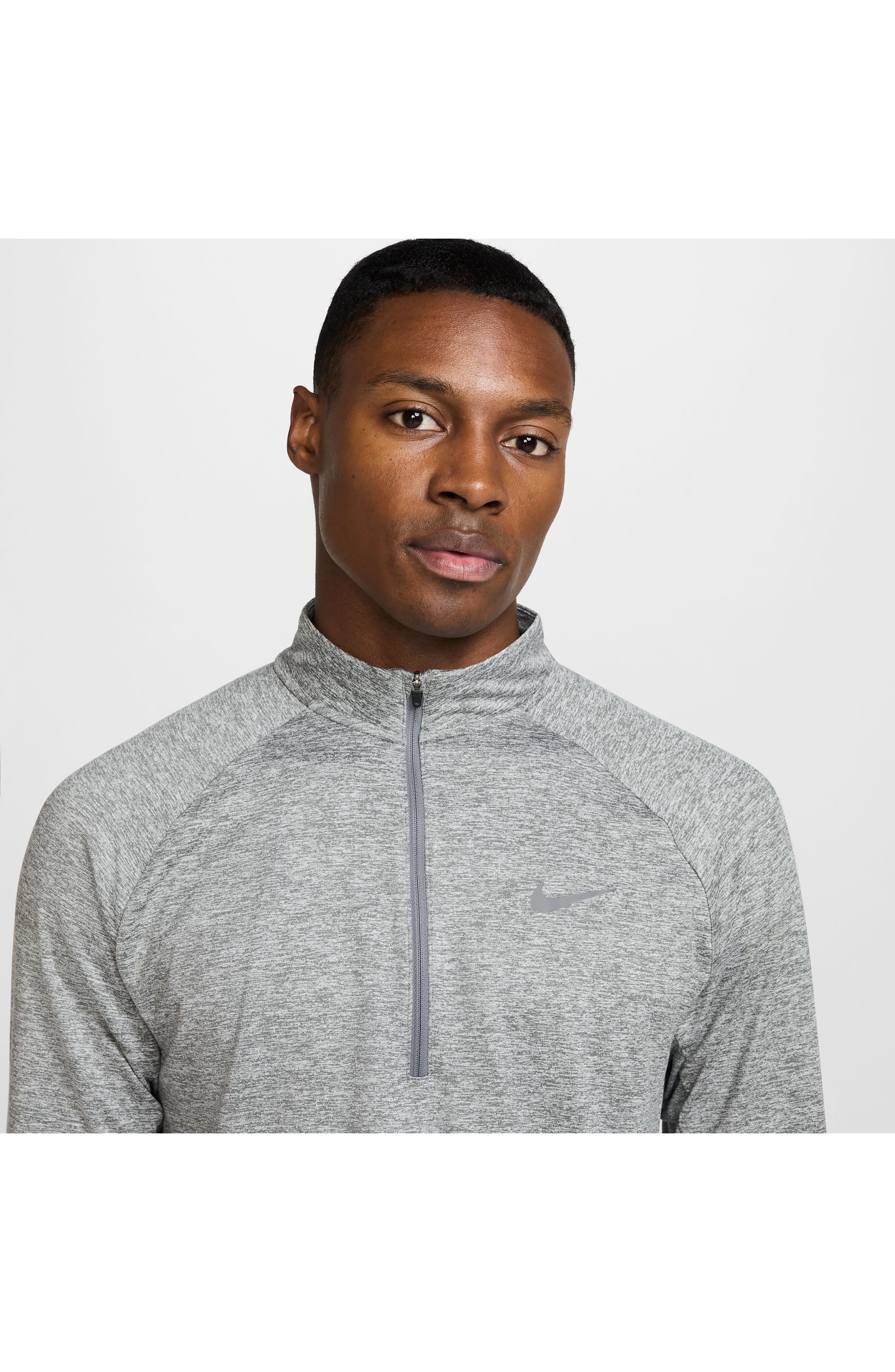 Nike Dri-FIT Stride Half Zip Running Top in 084 Smkgry/refsil at Nordstrom - 4