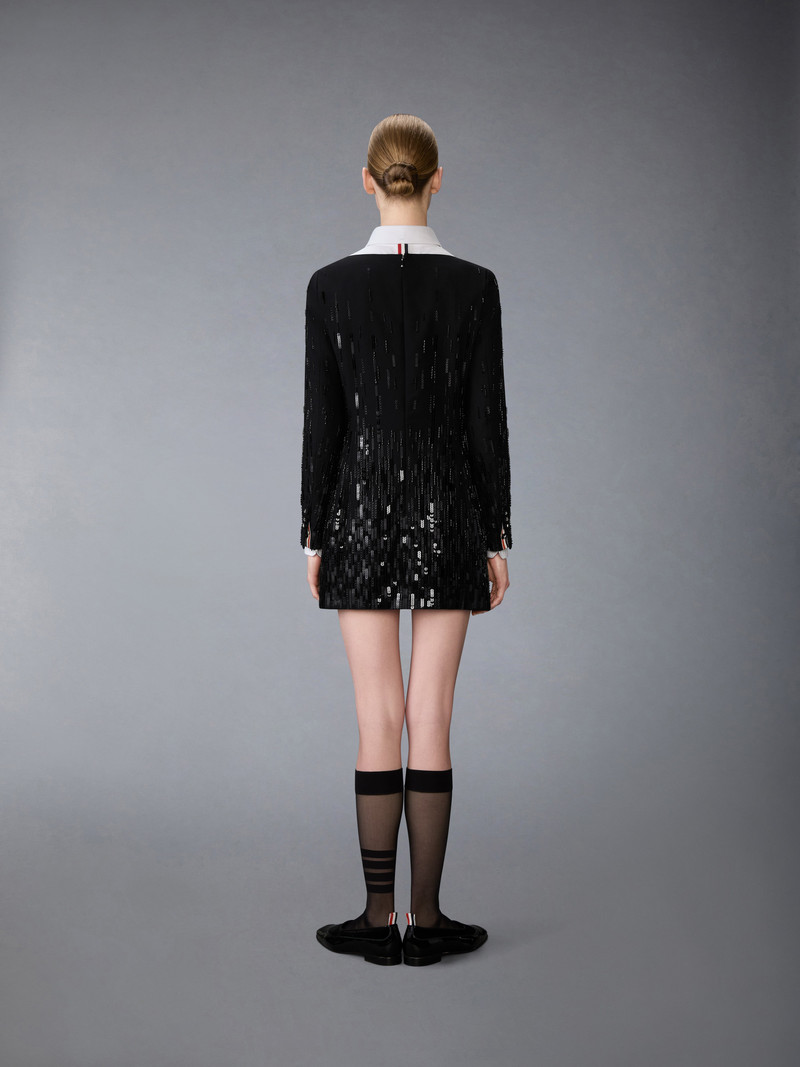 DEGRADE EMBROIDERED MINI SACK DRESS 5