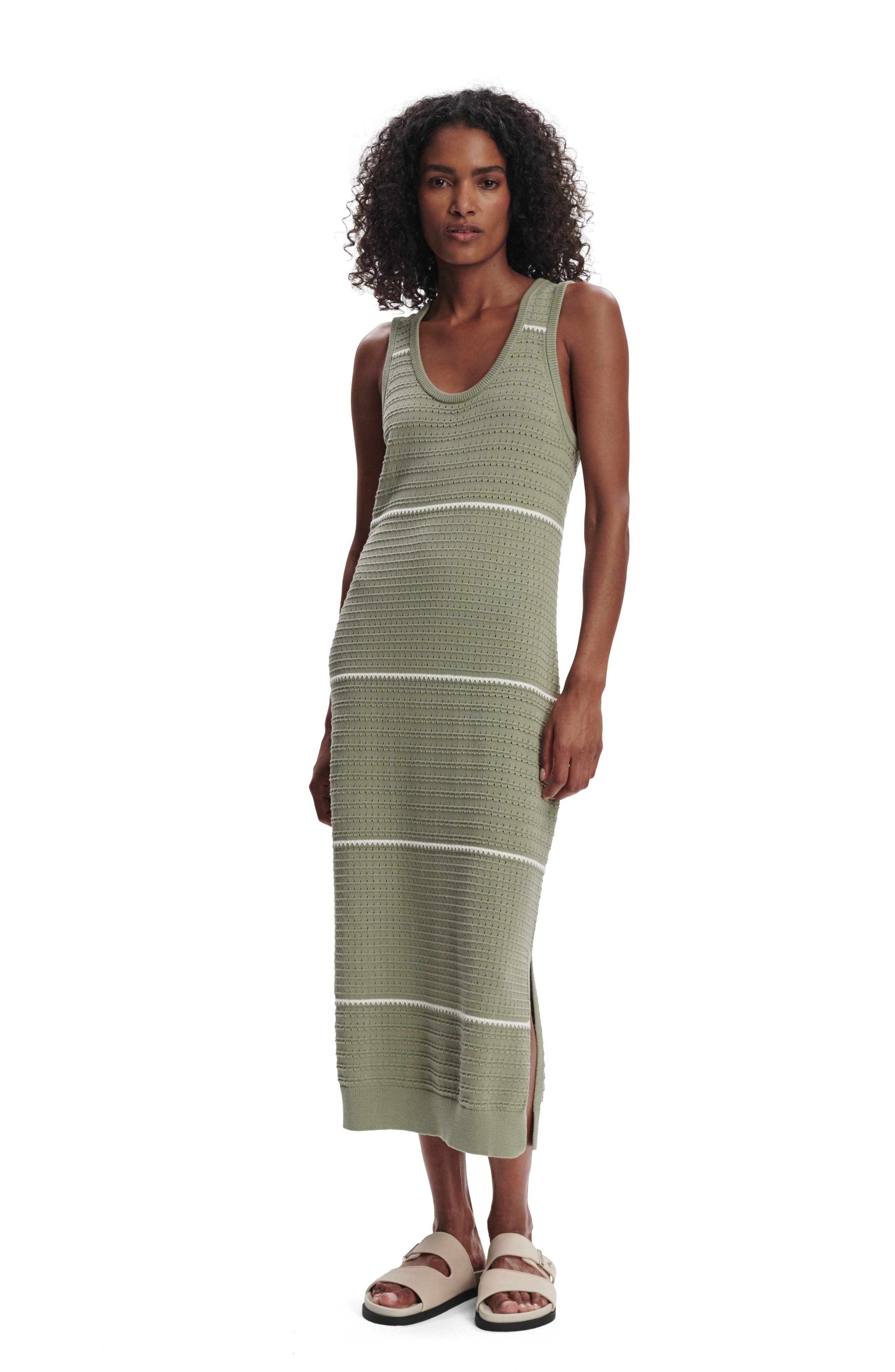 Varley Scott Stripe Sleeveless Sweater Dress in Seagrass at Nordstrom - 8