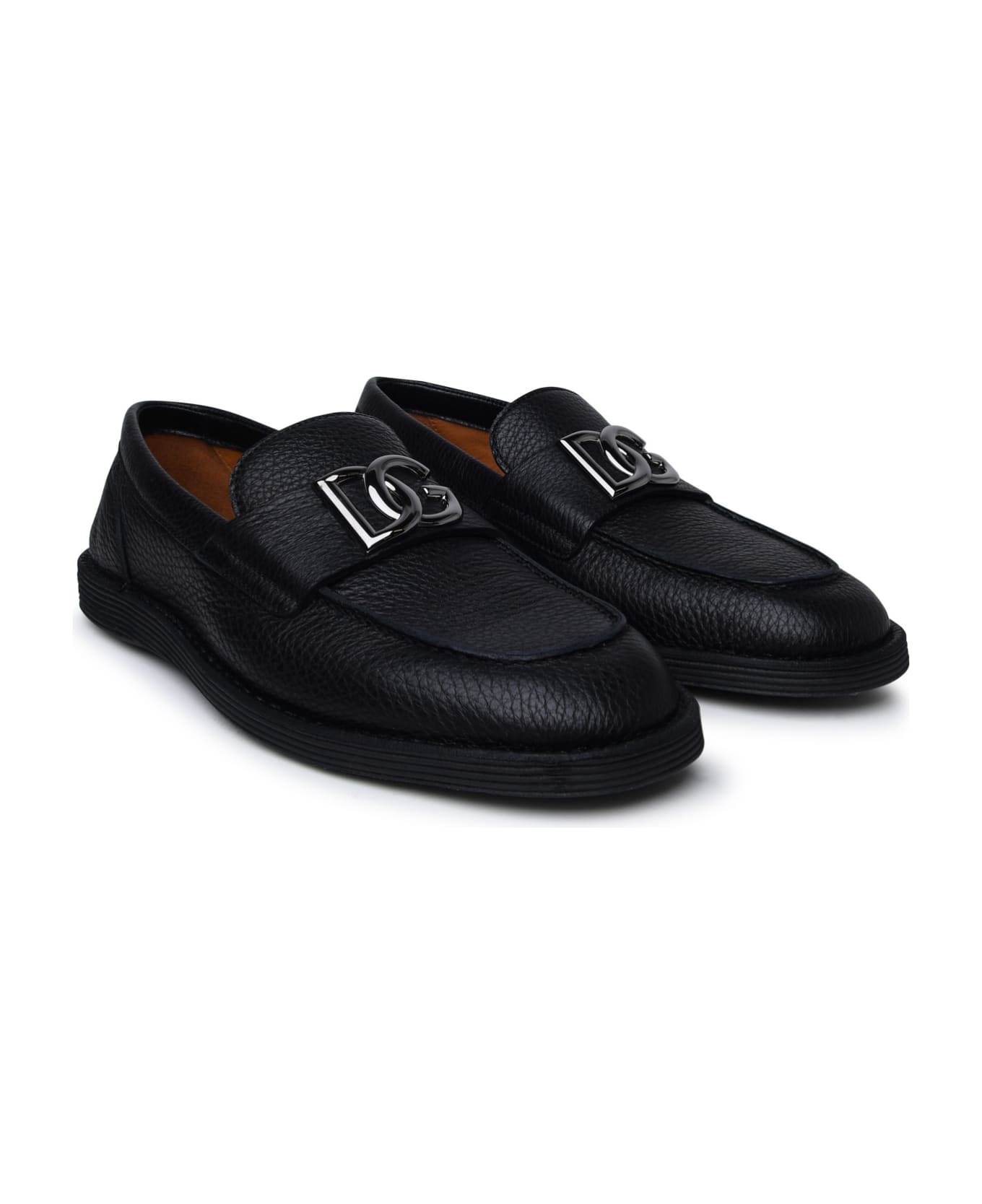 Black Leather Loafers - 2