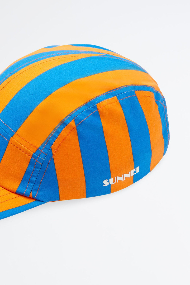ORANGE & BLUE STRIPED BASEBALL CAP 5