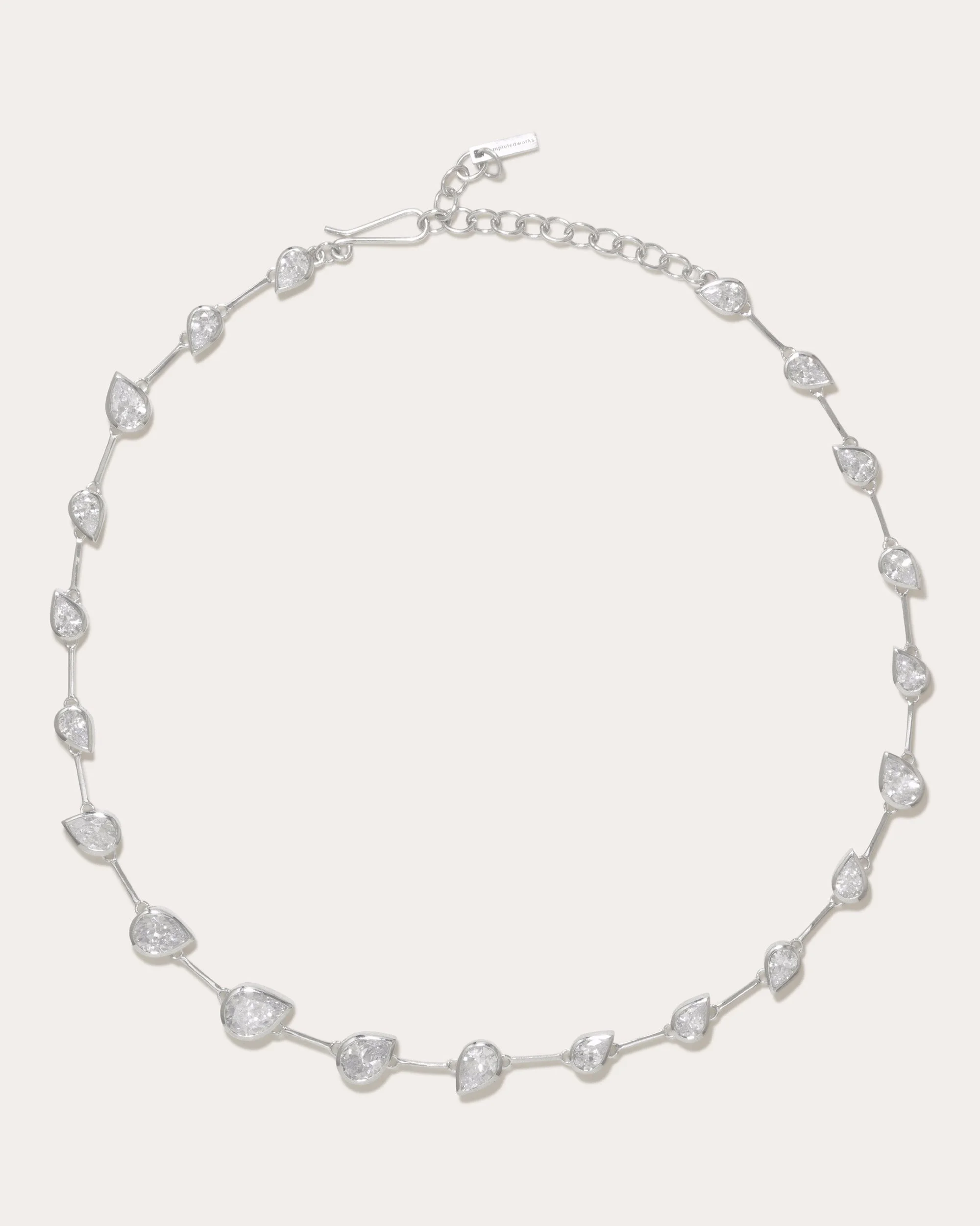 Myriad Rhodium-Plated Silver and Cubic Zirconia Necklace - 1