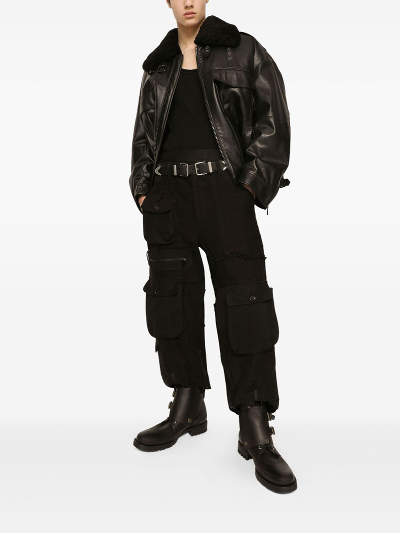 Dolce & Gabbana zip-up leather jacket outlook