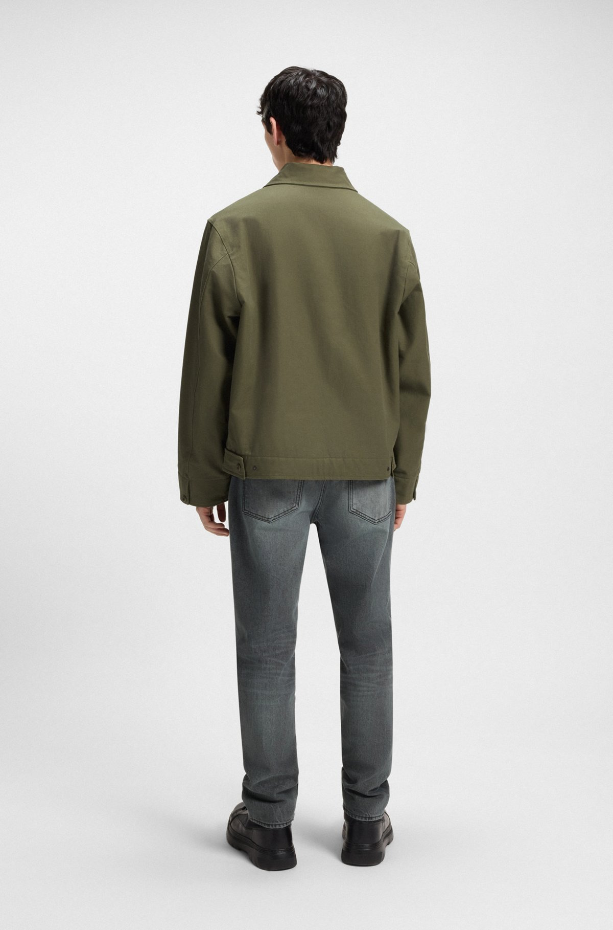 REGULAR-FIT JACKET IN LIGHTLY PADDED COTTON CANVAS - 4