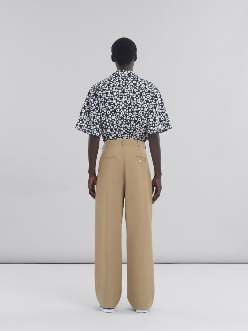 STRAIGHT LEG LIGHT BROWN TROUSERS 3