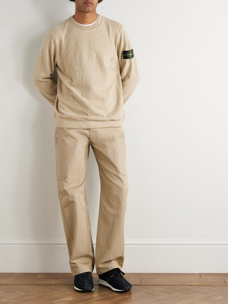 Stone Island Cotton-Jersey Sweatshirt Beige outlook