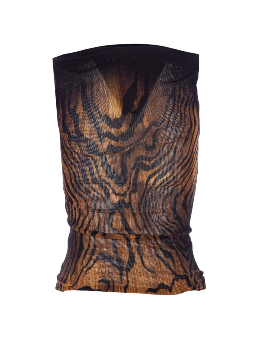 Jean Paul Gaultier Women Wood Print Top - 2