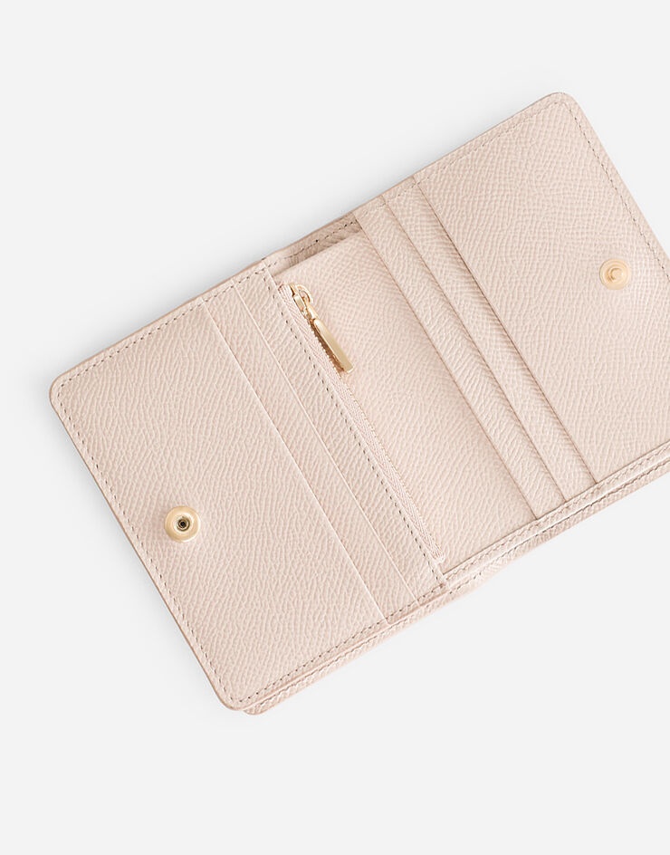 Small continental wallet in Dauphine calfskin with rhinestone-detailed DG logo - 4