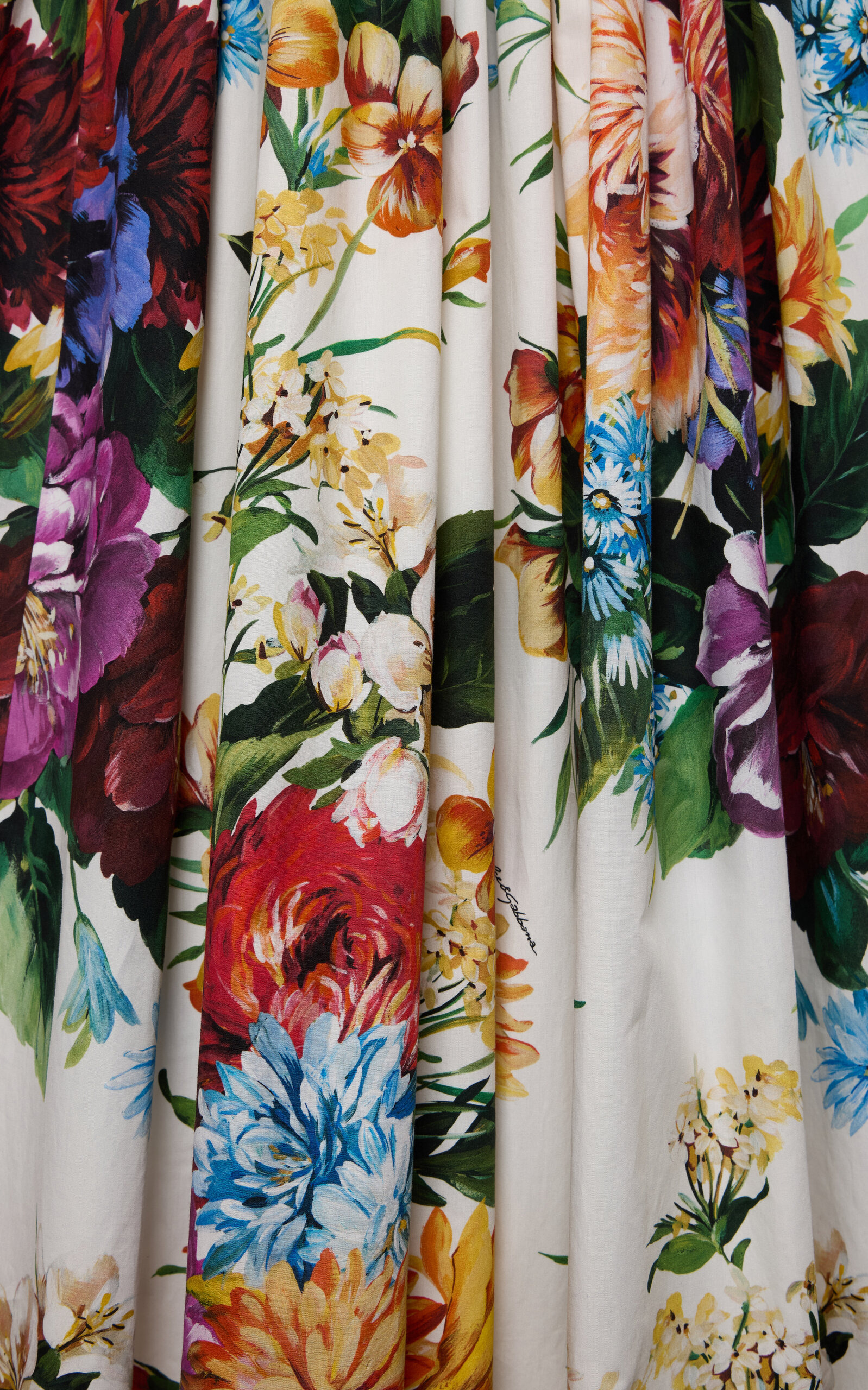 Floral-Printed Cotton Poplin Maxi Skirt floral - 5