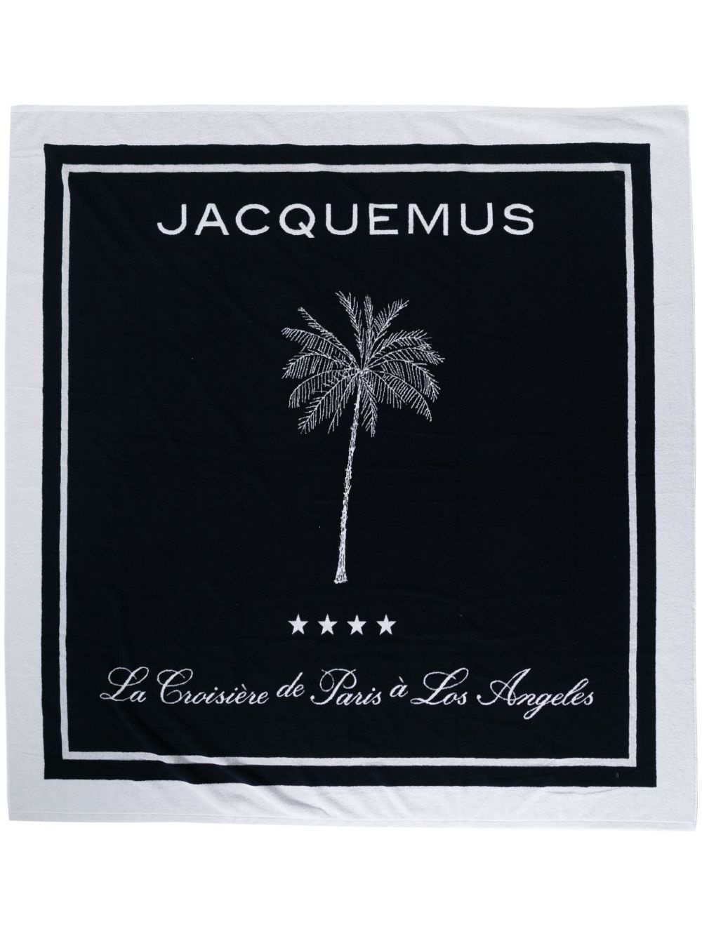 logo-jacquard beach towel - 2