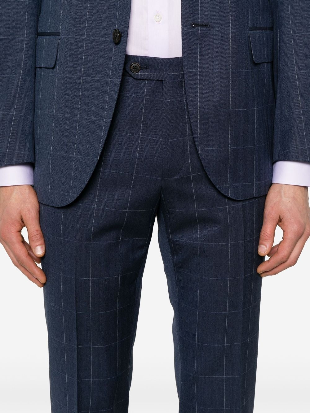 windowpane-pattern suit - 5