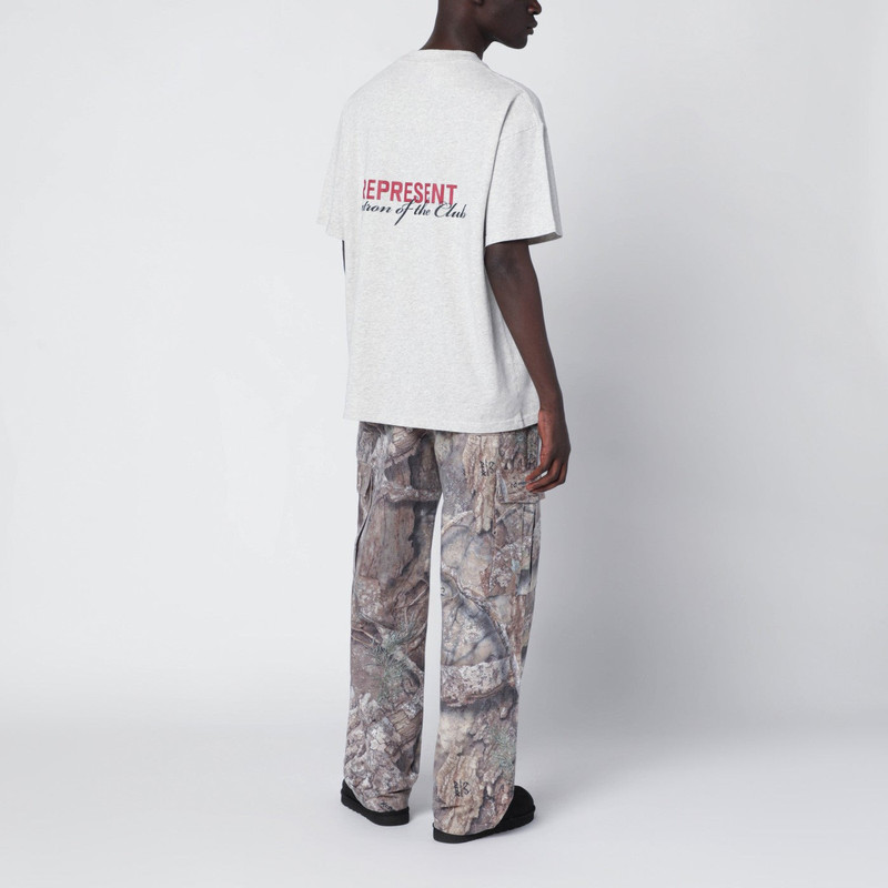 REPRESENT Cream Marl T-shirt with logo outlook
