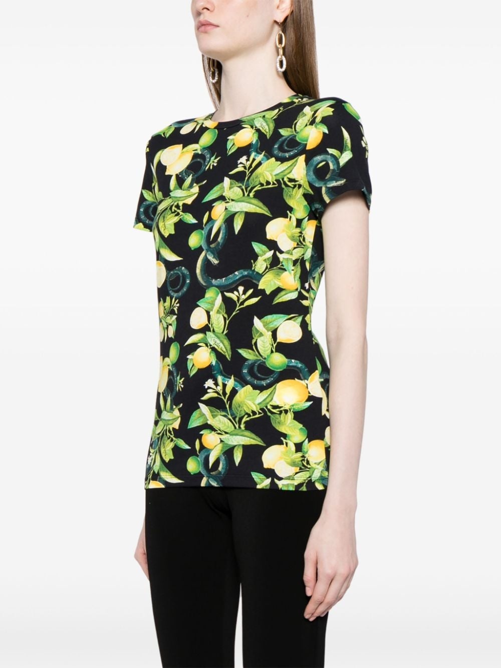 lemon-print short-sleeve T-shirt - 3