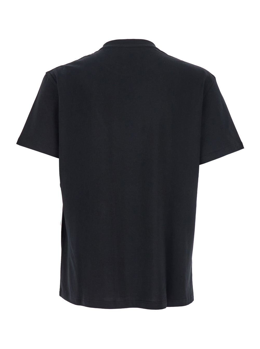 Valentino Men Black Crewneck T-Shirt With Vlogo On The Front In Cotton Man - 2