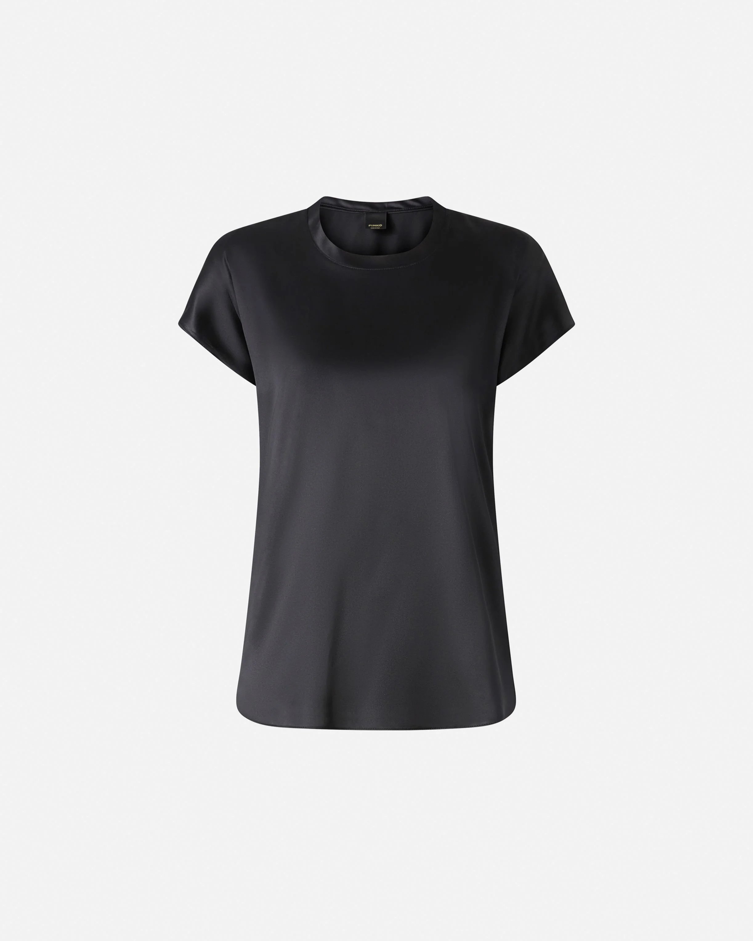 SHORT-SLEEVED SATIN BLOUSE - 1