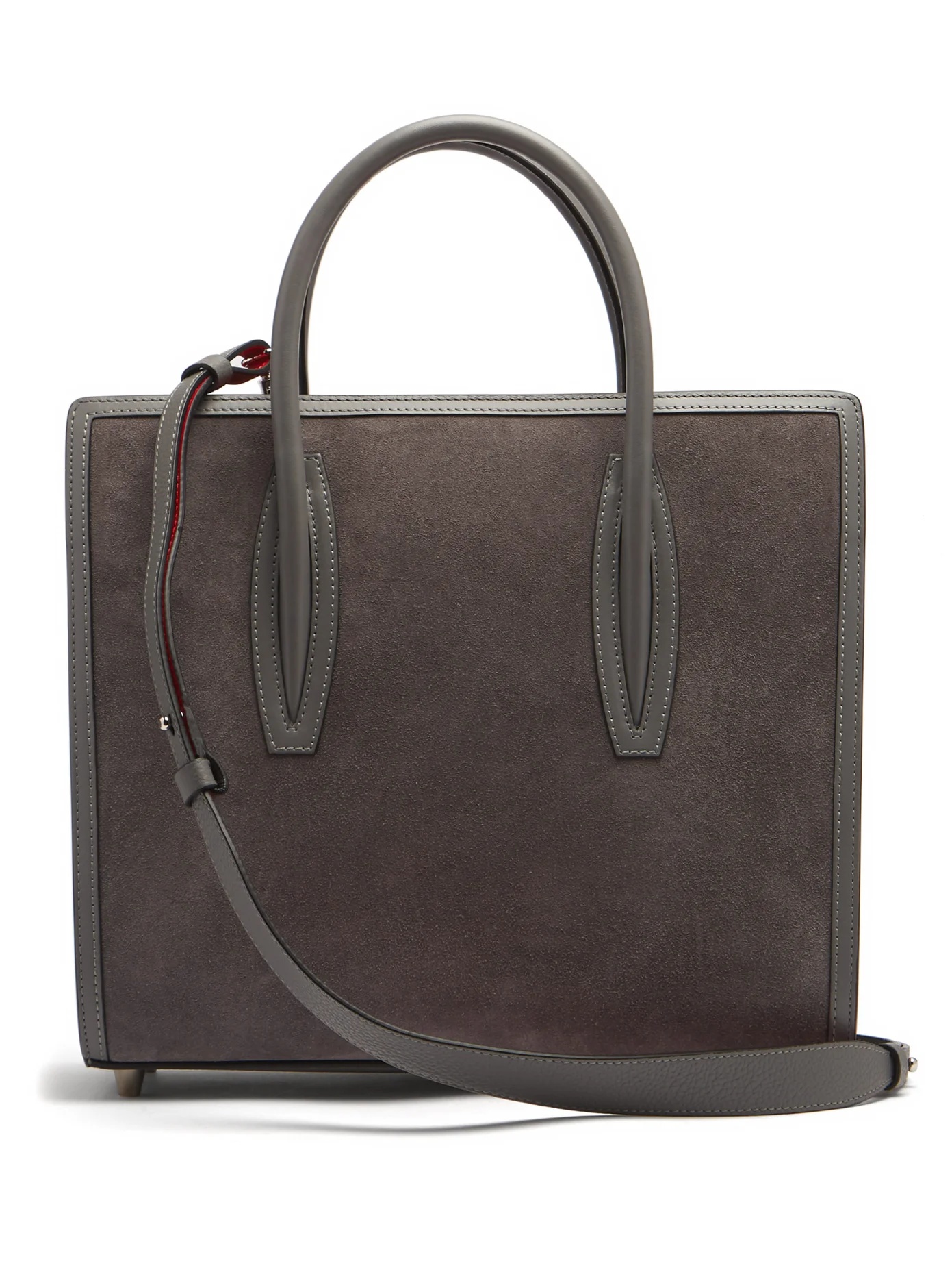 Paloma medium leather and suede tote - 1