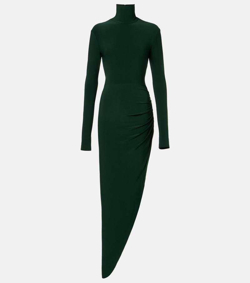 Asymmetric turtleneck maxi dress 1