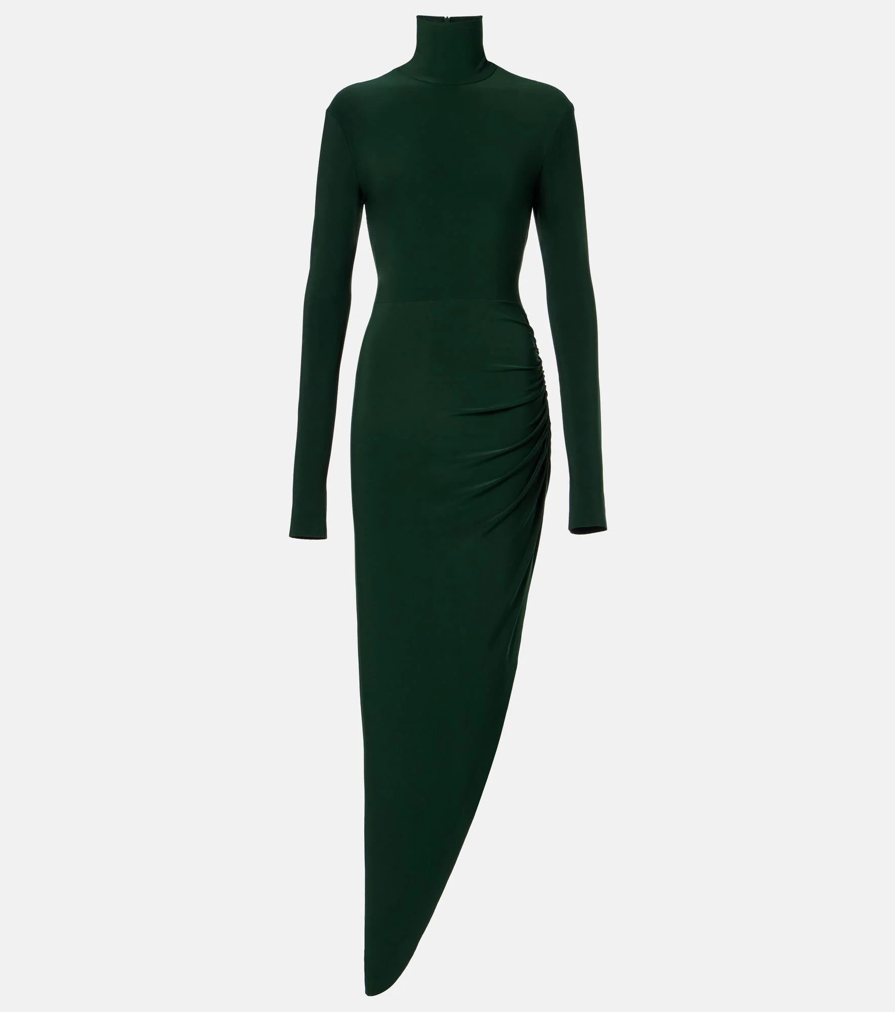 Asymmetric turtleneck maxi dress - 1