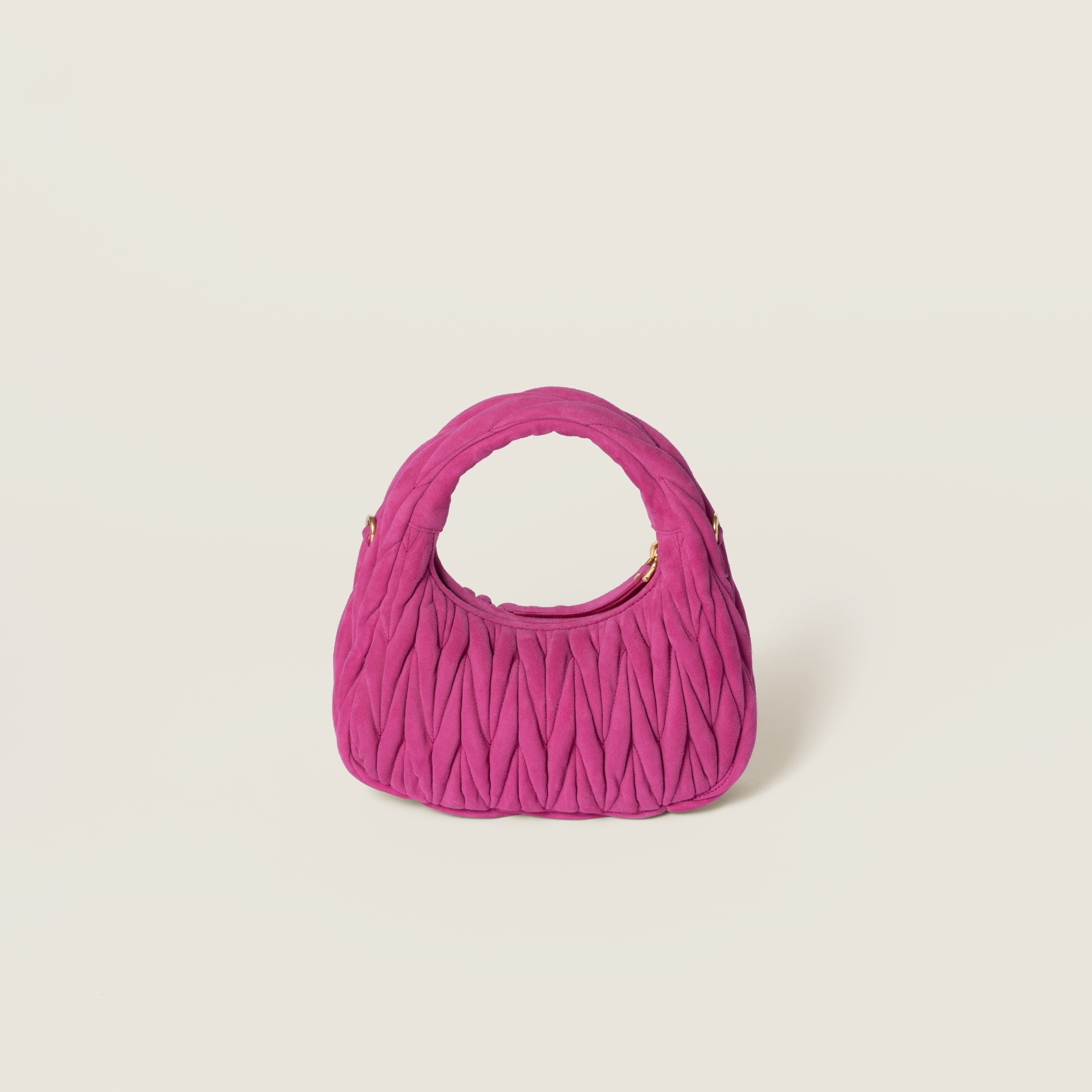 Wander matelassé suede bag - 3