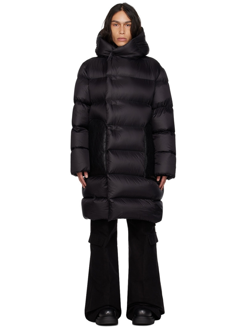 Black Hooded Down Coat 1