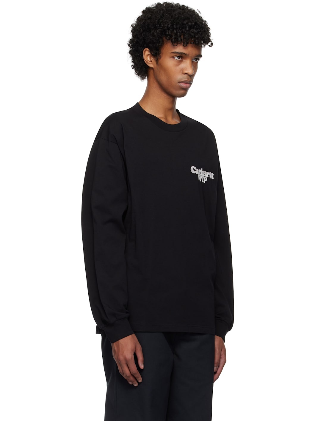 Black Chain Link Long Sleeve T-shirt - 2